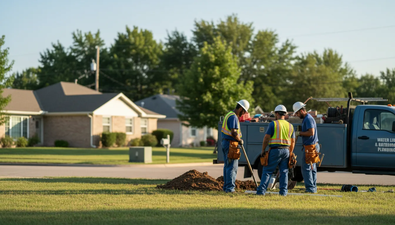 Residential water line and bathroom plumbing service in Marcus, WA